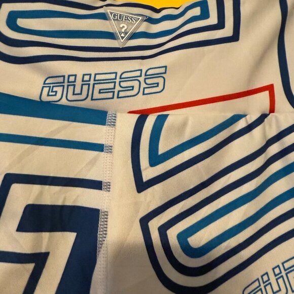 GUESS leggings pants running activewear size large logo print Athleisure Stretch - Picture 11 of 15